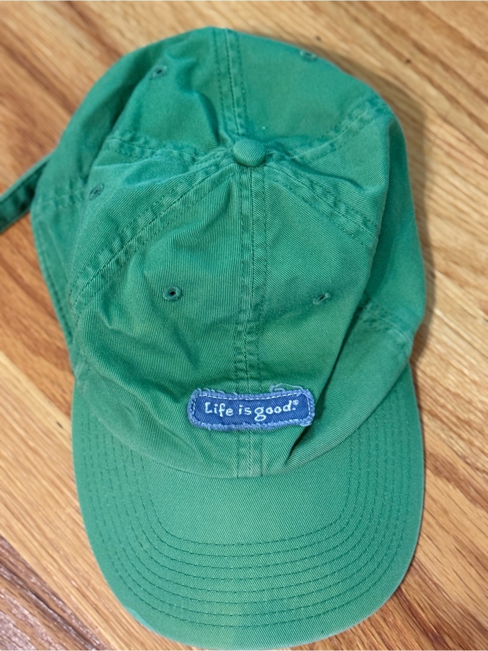 Life Is Good Adult Green Baseball Hat with Blue Patch… Unisex
